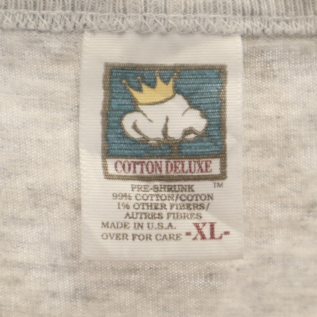 COTTON DELUXE 90s Made in USA Old Short sleeve T-shirt XL Single stitch Men's Used