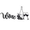 Hollow Out Metal Wine Wall Art Black Wine Letter Wall Decor Wine Themed Wall Decor  Patio