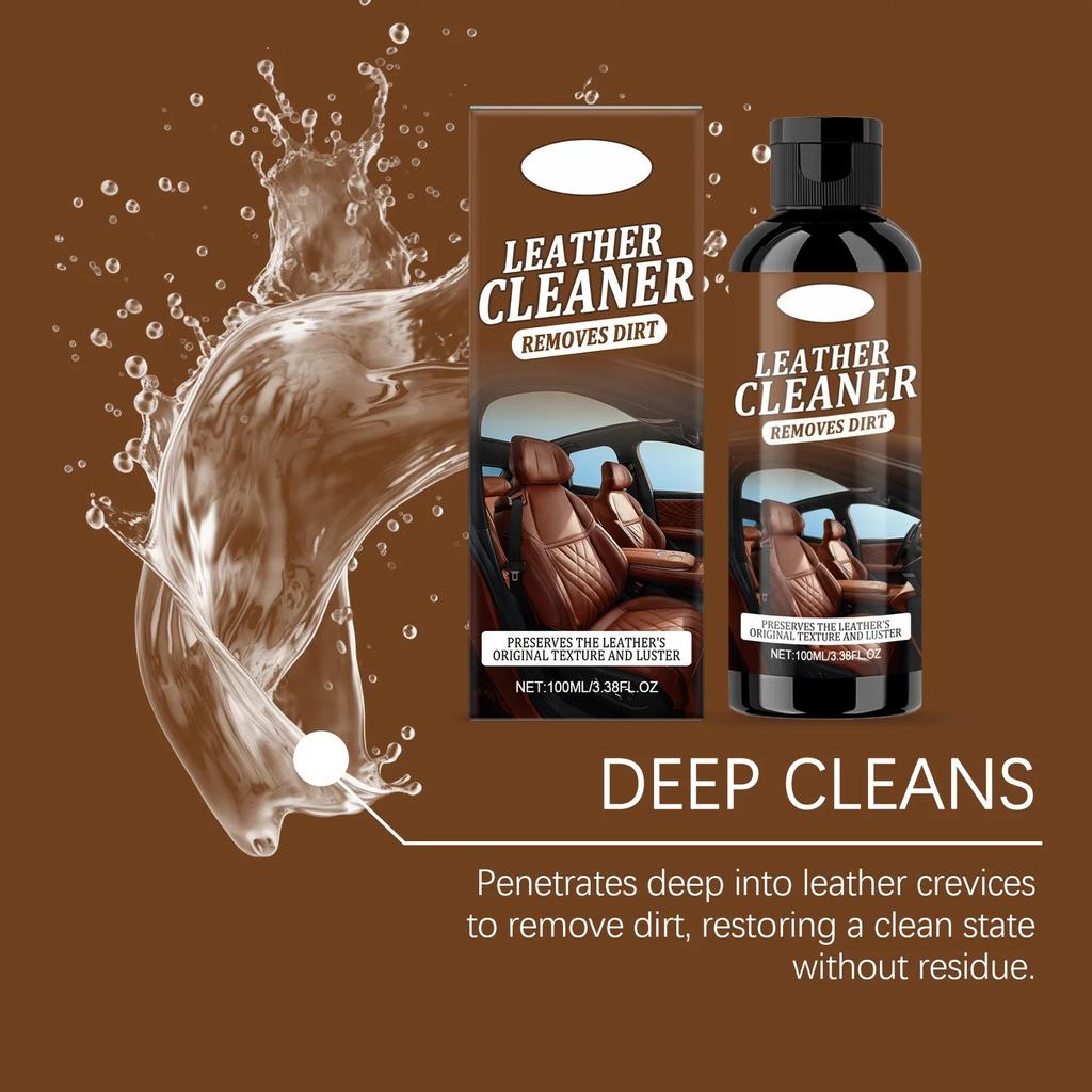 Leather Cleaner - A Universal Cleaner for Stain Removal, Refurbishing and Maintenance, Suitable for Sofas and Car Seats
