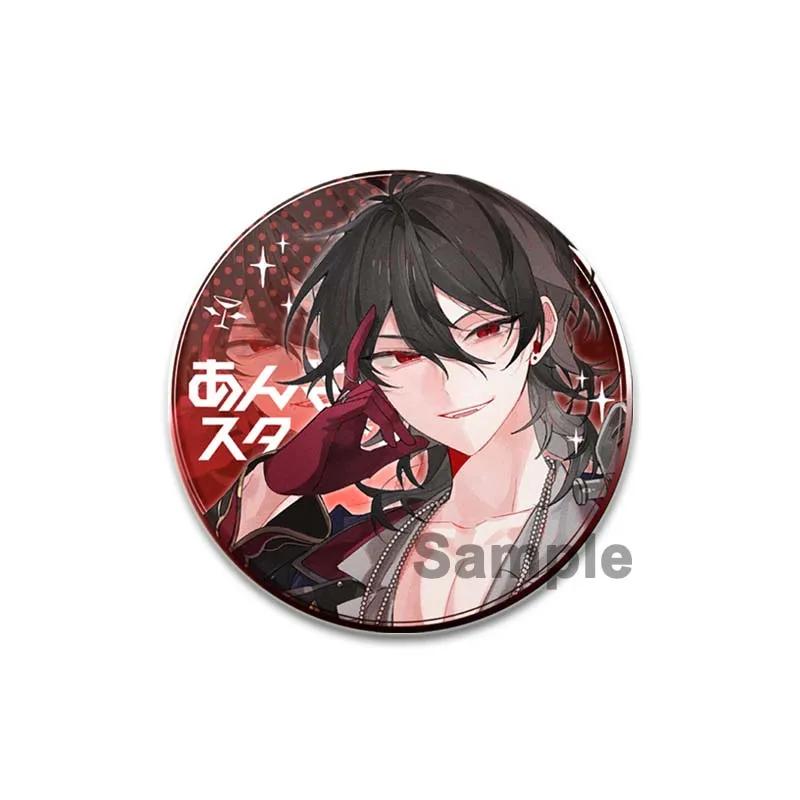 32/44/58mm Ensemble Stars Idol Round Brooch Cartoon Cosplay Badge Icons Lapel Pins for Backpack Gifts Sena Tsukinaga Sakuma Narukami