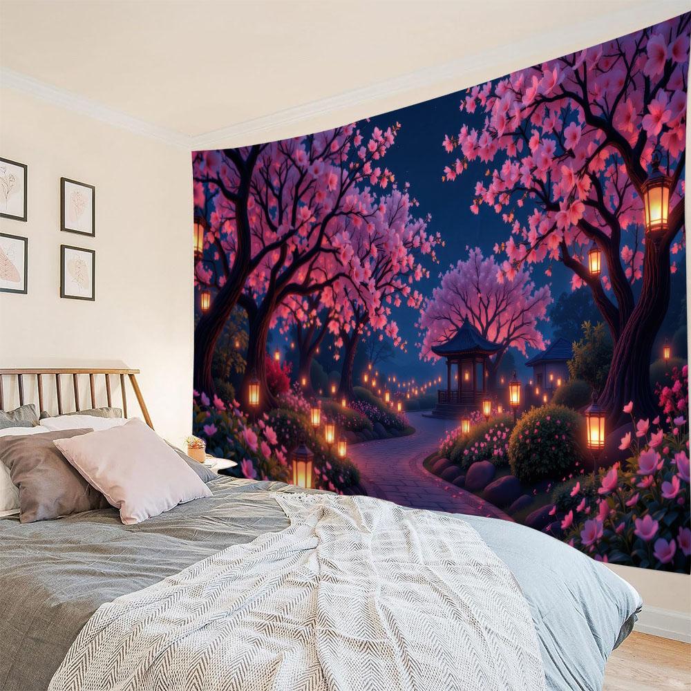 Garden Forest Tapestry Wall Hanging Home Decoration Background Poster Dormitory Bedroom Fabric Mural Bed Sheet Beach Mat