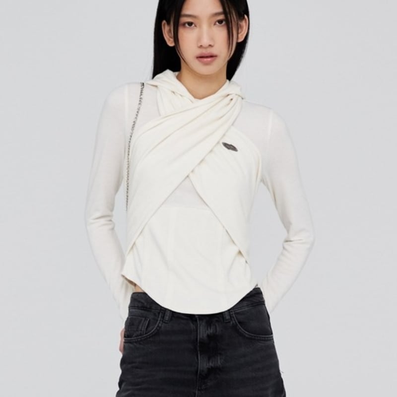 

ПРОЕКТ ОТКРЫТИЯ Шарф-худи 2 в 1 - Слоновая кость FREE