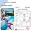 Girls' Mermaid Gradient Two-Piece Swimsuit Party Costume