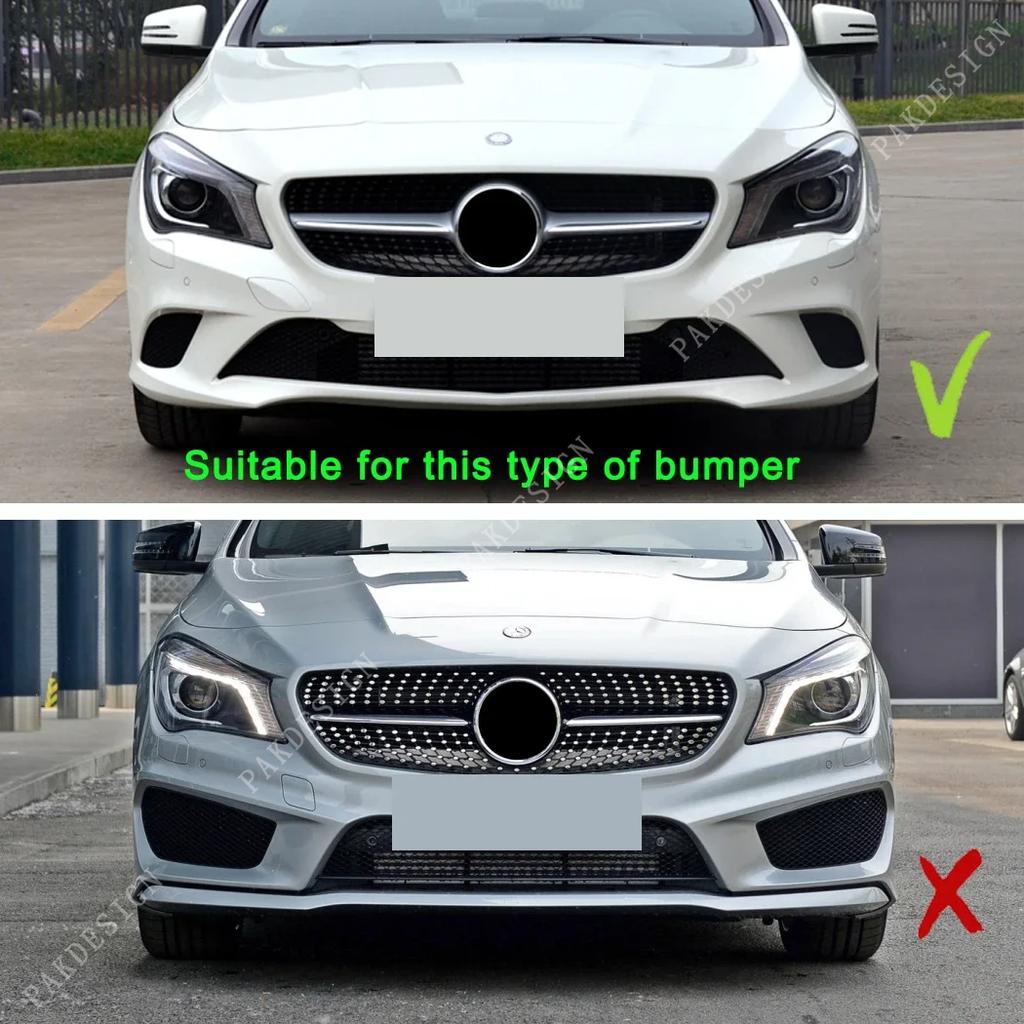 Para Mercedes Benz Clase CLA C117 CLA 200 220 180 2013-2015 Labio Divisor Spoiler Difusor Parachoques Delantero Accesorios BodyKit Tuning