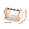 Solid Wood Parrots Resting Perch Sanded Surfaces Design Trimming Stand For Nail Beak Trimming And Interaction Activity Toy