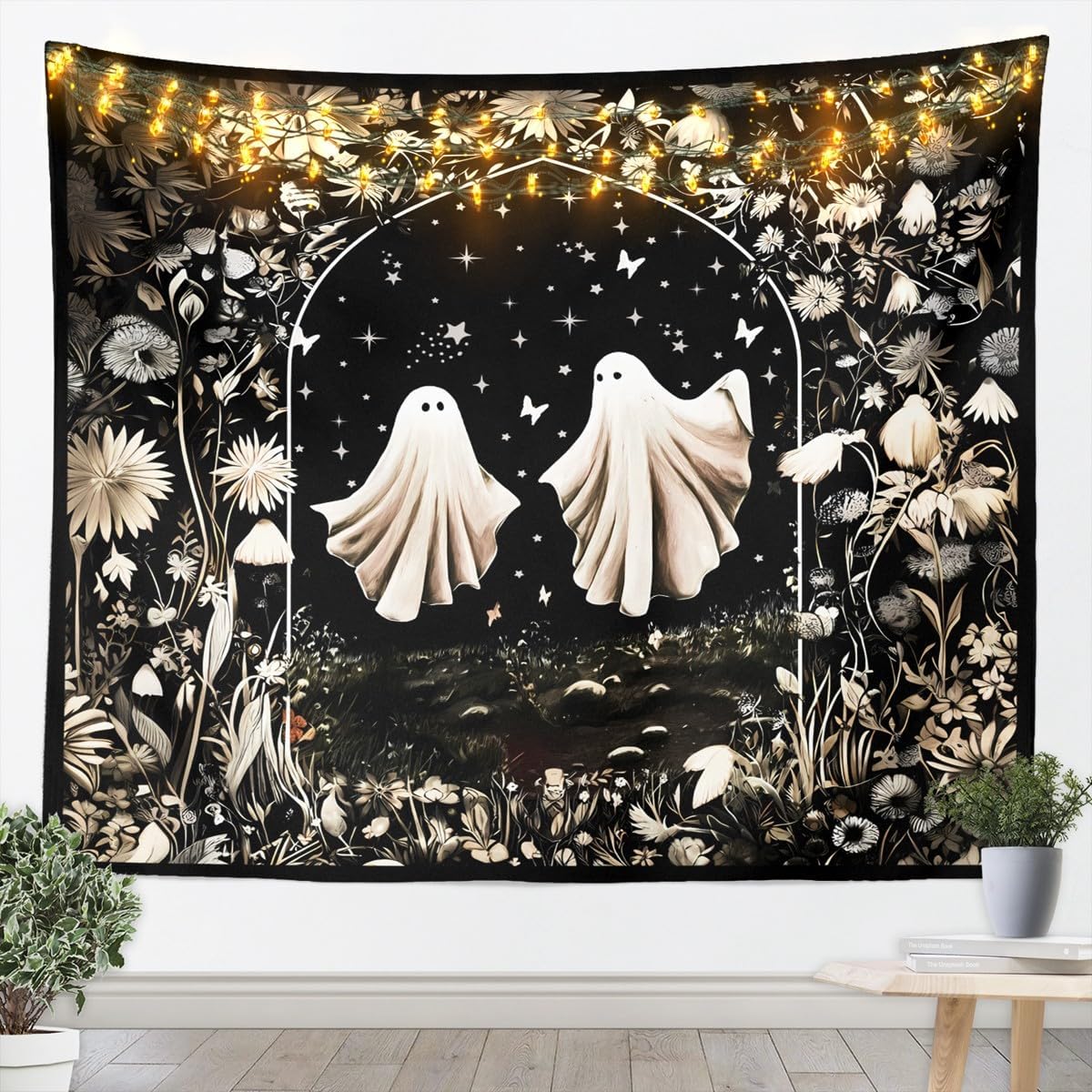 

Tree of Life Tapestry Boho Exotic Style Flowers Wall Hanging Art for Boys Girls Men Women Adults Room Decor Starry Galaxy Wall 74x94cm(29x37in)