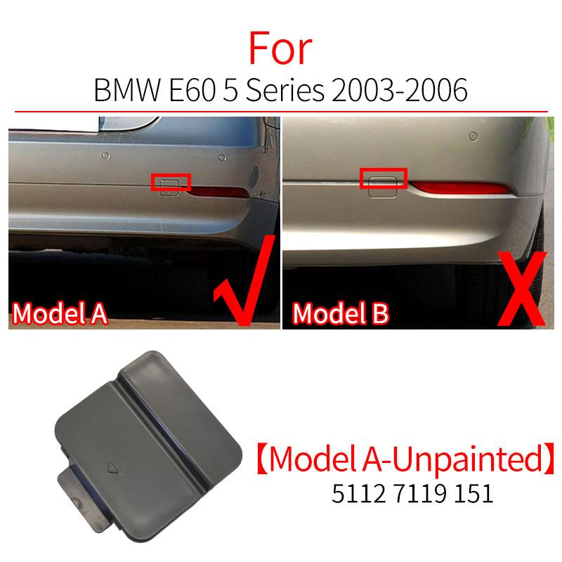 For BMW E60 Car Rear Bumper Tow Hook Cover Cap Trailer Cover Accessory Black White For BMW 5 Series 2003-2010 520 525 530 535i
