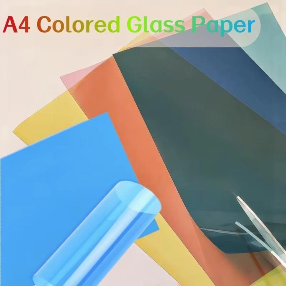 Multicolored Transparent PVC Sheet DIY Light Filter Gel Translucent Hard Sheet for DIY Projects
