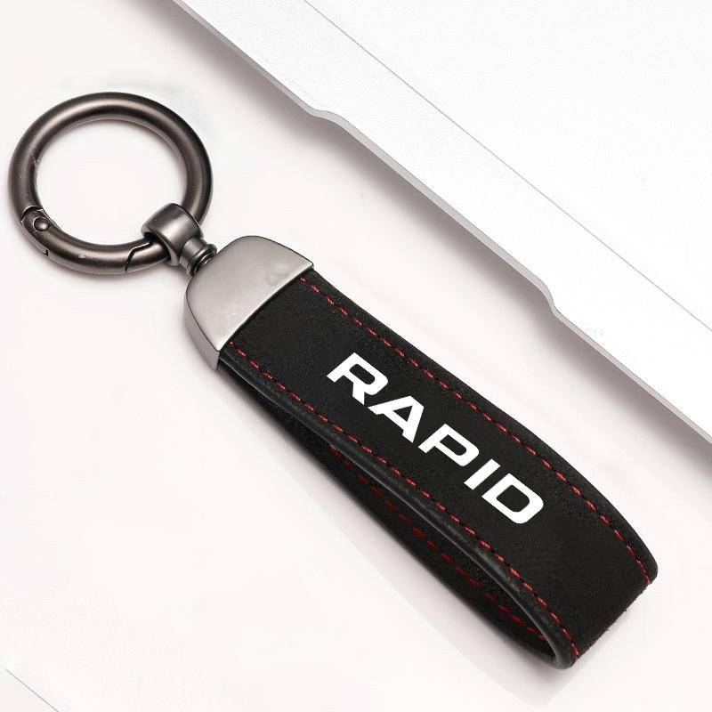 1PCS Leather Car Keychain Men Women Keyring Gift Decoration For Skoda Octavia 2 A5 A7 Superb Rapid Yeti Kodiaq Fabia A7 2022 xkbf53