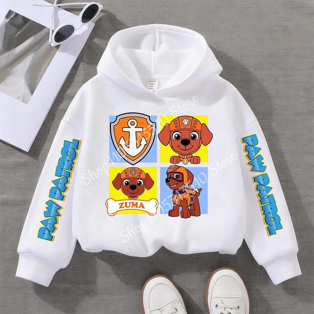 Paw Patrols Sweatshirt Chase Skye Anime Cartoon Print Cotton Fashion Casual Sports Thin Tops Spring Autumn Kids Clothes Gifts