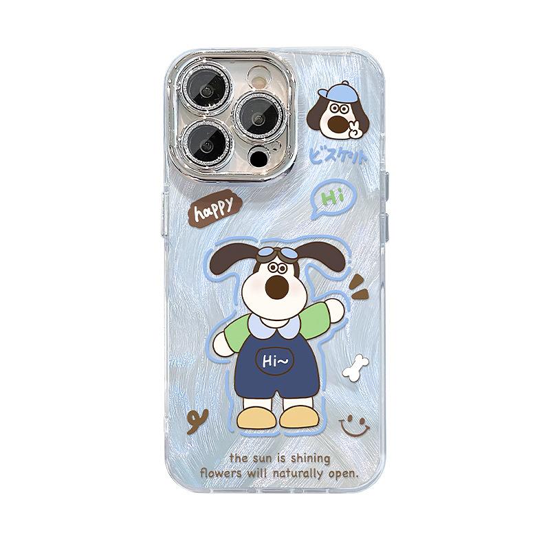 Cute Cartoon Gongzou Dog Bracelet Phone Case For Iphone 17 Pro Max 16 15 14