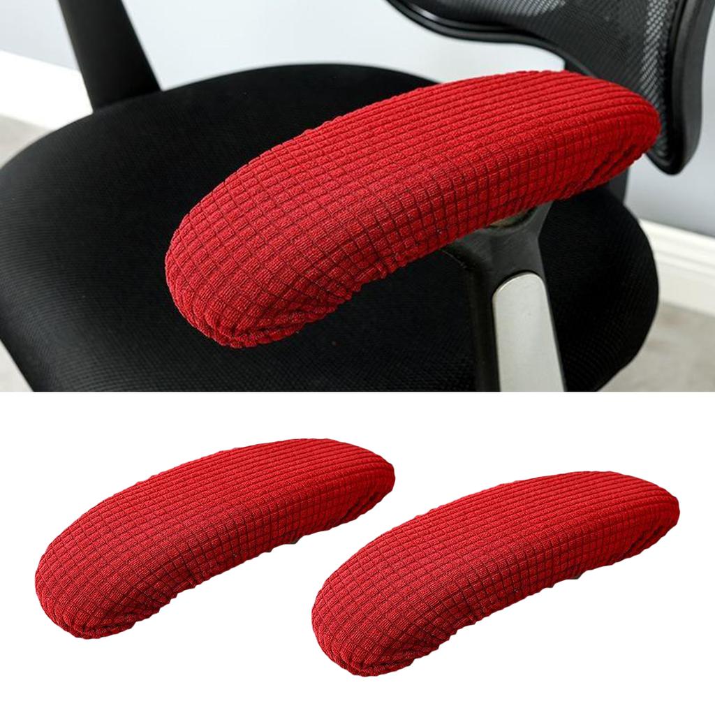 1 Pair Chair Armrest Cover Slipcover Office Computer Chair Arm Covers Dustproof Stretchable Computer Slipcovers Cushion Protecto