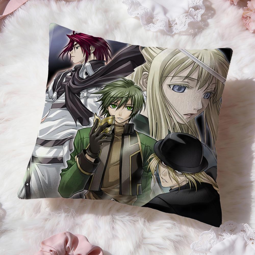 Anime G-Genso S-Suikoden Cushion Cover Premium Comfort Reversible Pillow Cove -Two in One Design for Any Room & Car Interior