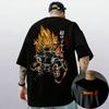 Dragon Ball Z Tshirt 2026 Summer New Mens and Womens Goku Begita Printed Tshirt Cotton Jacket Fun Short Sleeve Harajuku Top