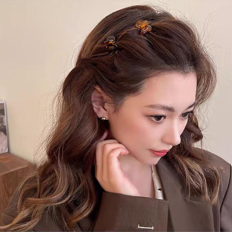 CHIMERA 4-Piece Hair Claw Clips, Air Bangs Hair Claw, Top and Side Acetate Board Hair Clips