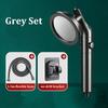 Dual-use Adjustable Handheld Shower Head High Pressure Overhead Spray Large Water Output Rotatable Elbow Shower Head Set