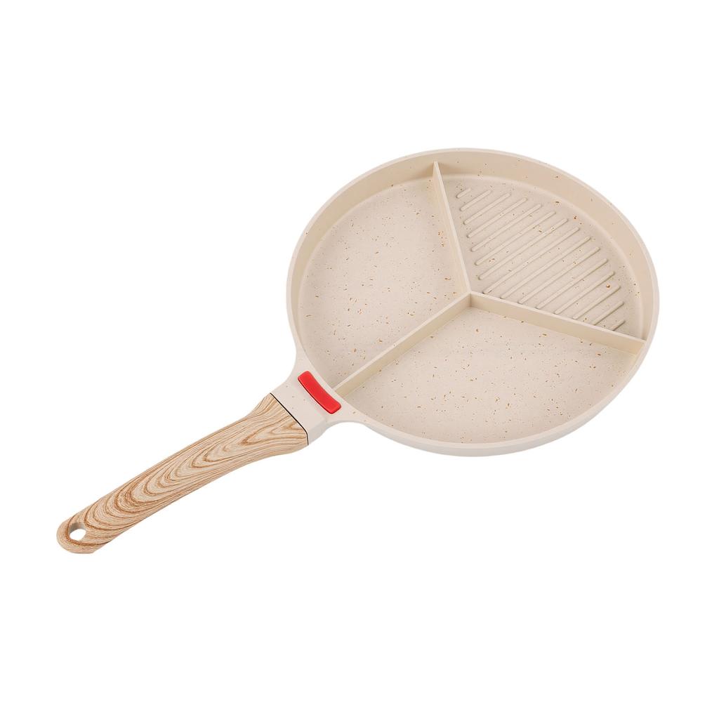 Breakfast Frying Pan Anti Stick Versatile Divided Grill Pan Egg Pan for Egg Steak Omelet Home Kitchen Stove