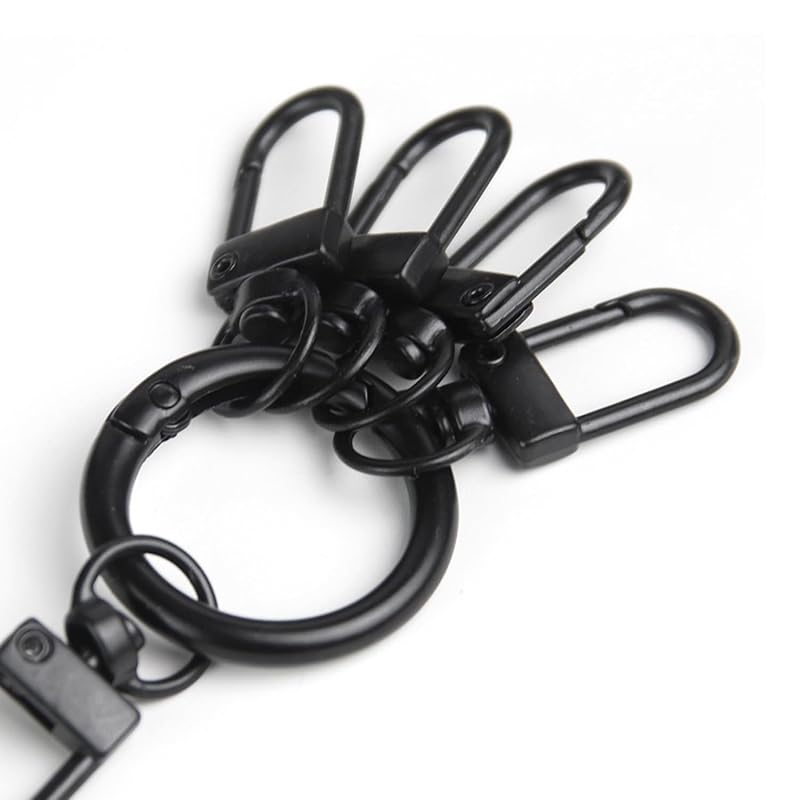 [AMUU] eggplant set of 5 rotating hook 360 degree rotation accessories Metal fittings One-touch type key ring and round shape carabiner key ring