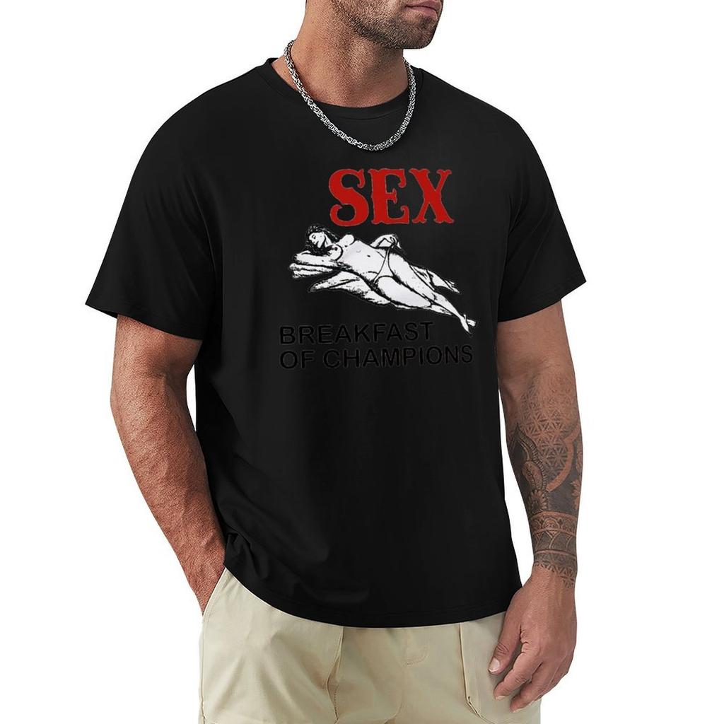 Sex breakfast of champions T-Shirt for a boy sublime sports fans fitted t shirts for men