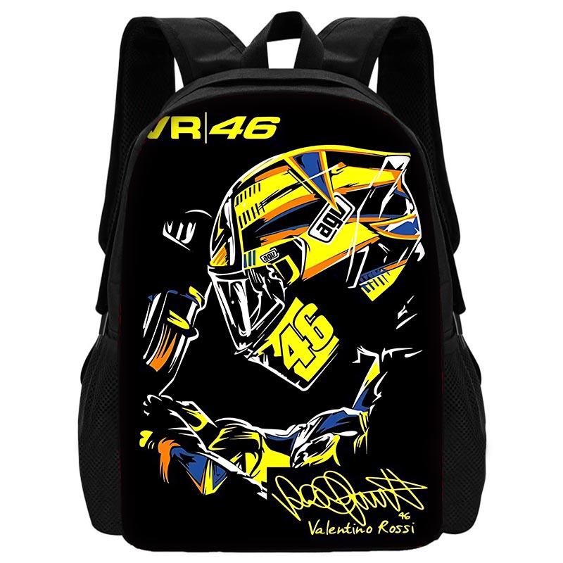Motorracer #46 Kinder Schoolrugzak met Lunchtassen, Etui, Schooltassen voor Jongens Meisjes Beste Cadeau