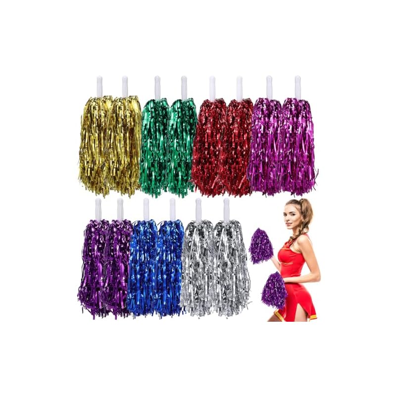 COHEALI Matsuken Samba merchandise: 7 pairs of cheerleader pom-poms, perfect for cheering and events. Made of PVC material, easy to grip and