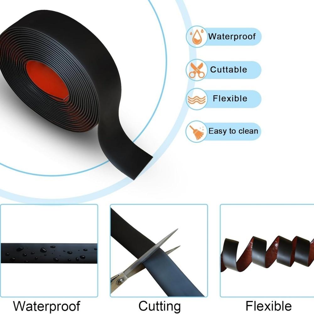 1PC 1X4cm Self Adhesive Carpet To Tile Edging Trim Strip Cuttable Threshold Cover Doorway Divider Strip Wear-resistant Fl
