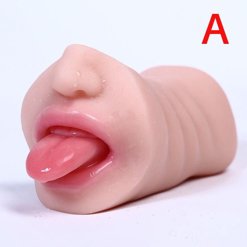 Masturbator masculin Păsărică groasă Canal dublu Suge Sexul oral Simulează Limbă Dinți Vagin adânc Gât Muie