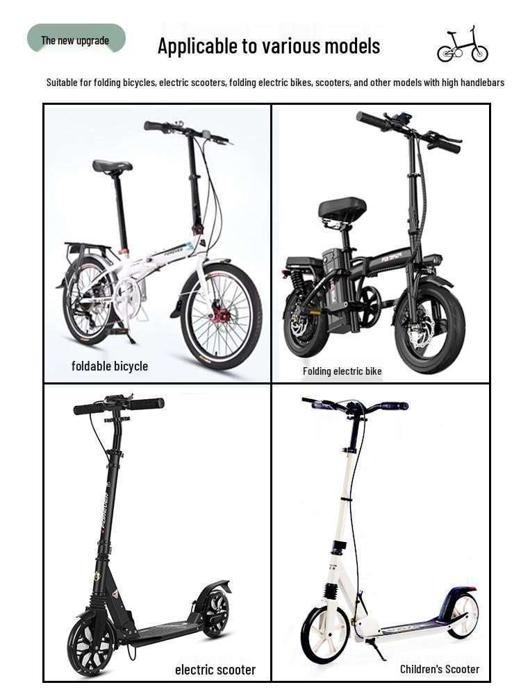 Universal Folding Front Bike Basket - Metal Design for Electric Bikes and More