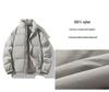 Warme Daunenjacke für Herren: Winter dick gefüttert, mit Samt gefüttert, kältebeständig, 90% weiße Entendaunen, lockere Passform mit Stehkragen.
