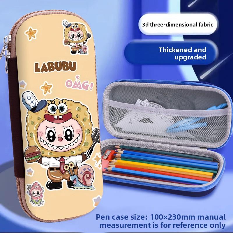 Boîte à papeterie pour élèves du primaire Étui à crayons mignon 3D tridimensionnel Étui à crayons pour enfants de grande capacité Garçons et filles