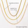 European & American Women's Fashion Layered Necklace Set: Twist Blade & Paperclip Chains