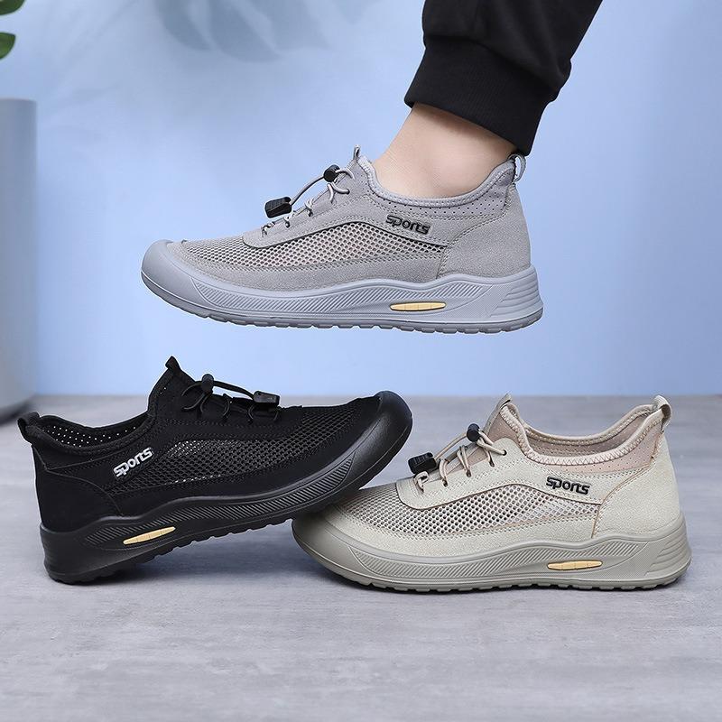 Shoes men's spring and summer new breathable fly-woven mesh single shoes versatile sports lightweight casual soft sole one pedal