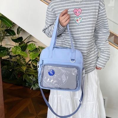 New Fashionable and Cute Bag Single Shoulder Transparent Messenger Bag Large Capacity Casual Women's Bag Student Women's Handbag
