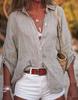 Women's Loose Fit Gray Long Sleeve Shirt