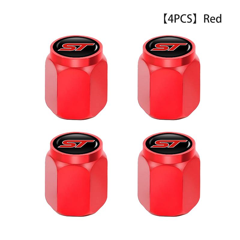 

4PCS Car Tire Valve Caps Theftproof Aluminum Wheel Tyre Stem For Ford Falcon Fusion Escape Ecosport Fusion Explorer Expedition