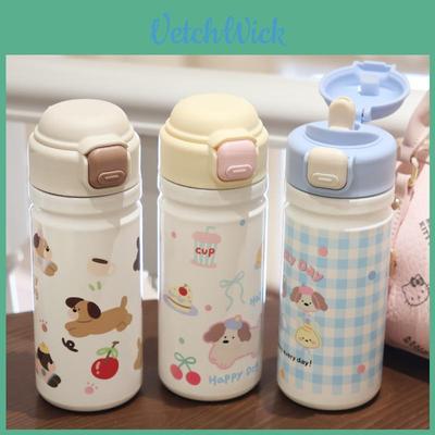 Cartoon Jump Lid Insulated Water Bottle With Stainless Steel Inner For Kids And Students