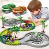 Children Electric Track Toy Car Dinosaur Car Kids Educational Toys Track Car Train Toys For Children Birthday Gift