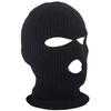 Kingsie 3-Hole Full Face Knit Face Mask, Winter Cold and Windproof, Warm Balaclava Neck Warmer for Men and Women, Cycling/Motorcycle (Black)