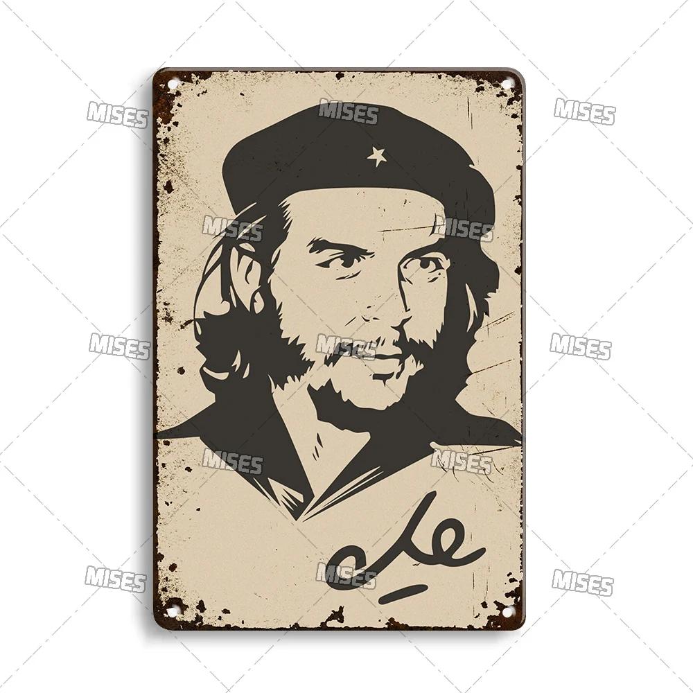 MISES 2008 Klassisk Film Che Guevara Metallaffisch Gammal Metallplåt Retro Metallplatta Väggplatta Hemklubb Industriell Dekor