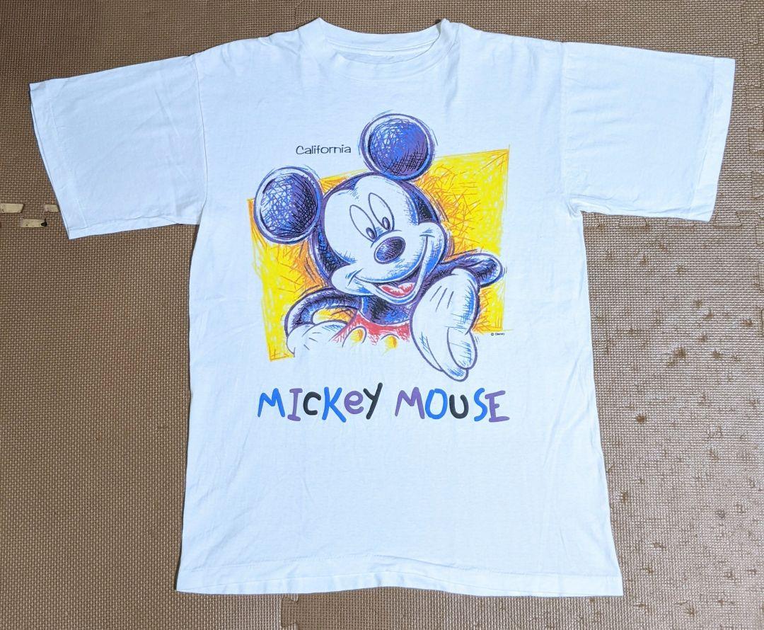 

[USED] Vintage 90s USA Made Disney Mickey Mouse Short Sleeve T-Shirt in White