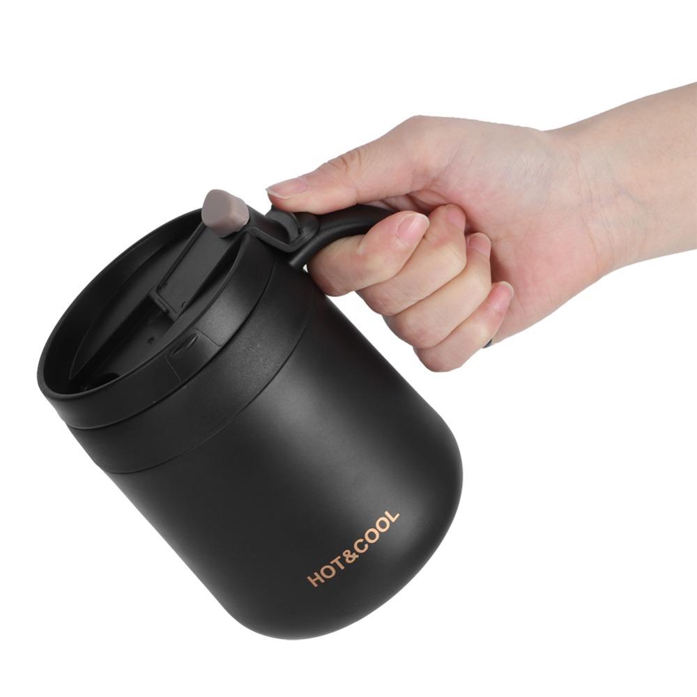 Rustless Steel Coffee Cup Leak Proof Lid Tumbler Durable Double Wall Coffee Cup Car Driving