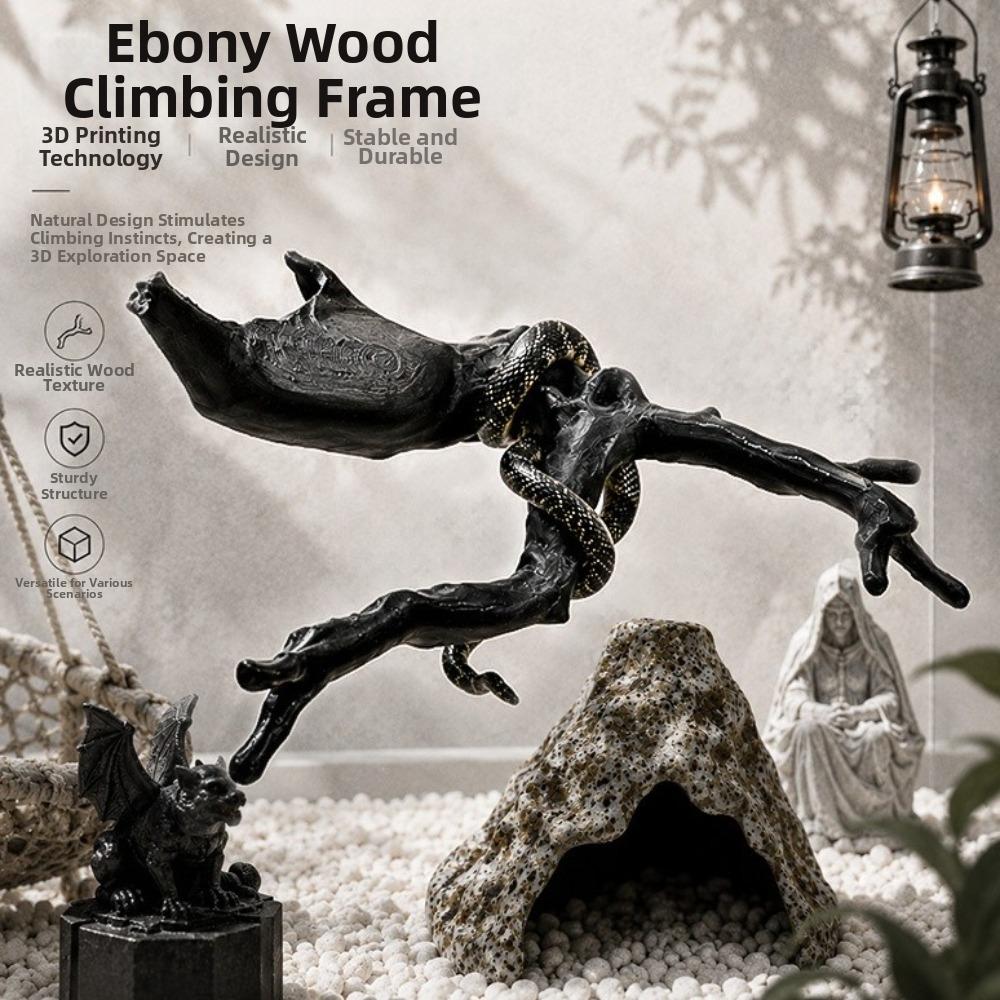 Simulation Reptile Tree Trunk 3D Imitation Hermit Crab Climbing Toy Terrarium Accessories