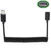 Coiled Fast Speed USB C Female To USB3.1 Male Connector 10Gbps Data Powerful Charging for Type C Devices