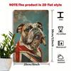 Vintage Metal Poster English Bulldog Cigar Retro Bar Wall Decor