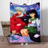 Inuyasha Cartoon Printing Blanket Large Sofa Soft Warm Flannel Throw Blanket Camping,Outdoors,Picnic,Travel,Airplane Blanket.