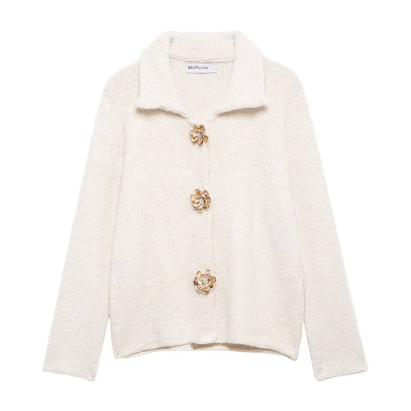 Araltay New Arrival Fashion Style Women's Clothing Fashion All-Match Minimalist Artificial Fur Knitting Cardigan 9598175