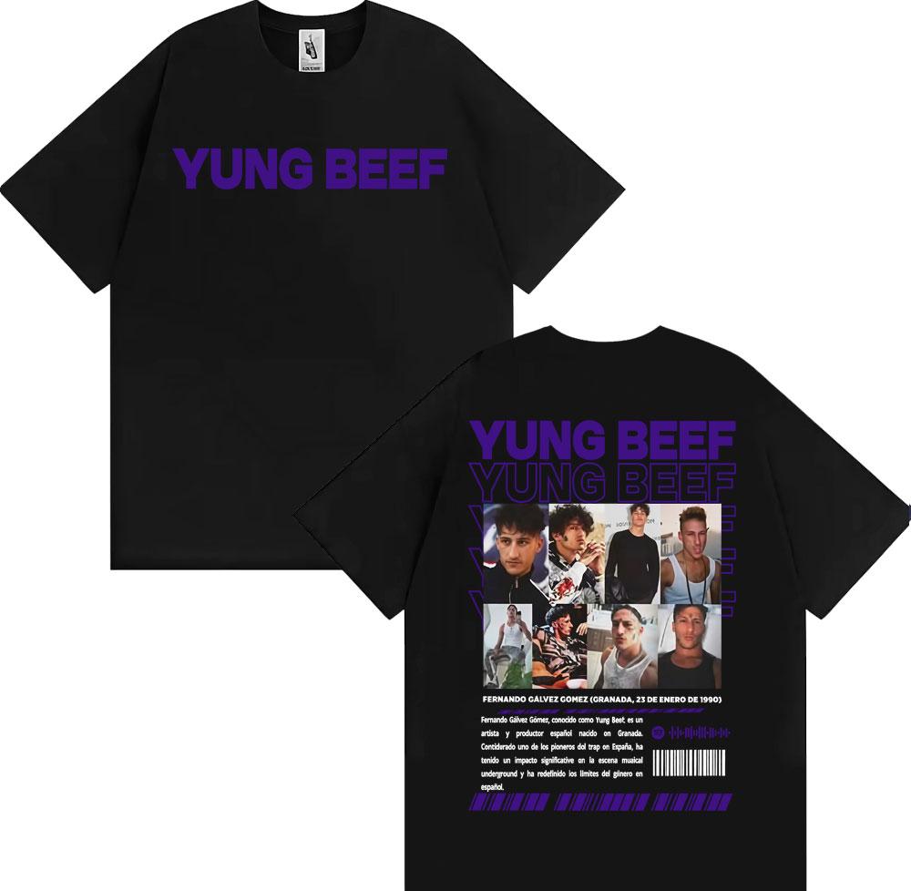 Rapper Yung Beef Album Tour Cover Merch Tshirts for Unisex Fashion Gothic Hip Hop T Shirt 100 Cotton Oversized Tshirt Streetwear