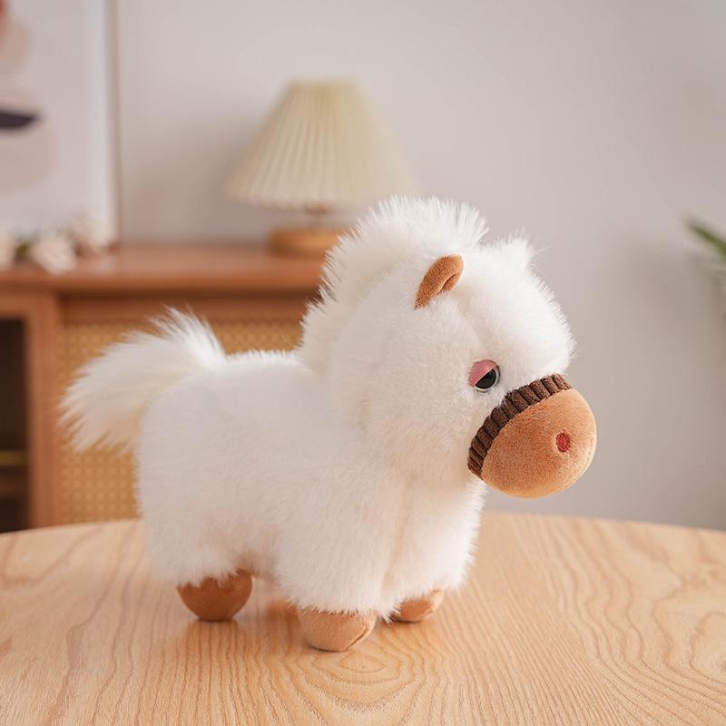 1 Pièce Poupée Faite Main Dessin Animé Anime Mignon Oreiller 21Cm Simulation Poupée Cheval Jambes Courtes Peluche Jouet Amusant Cadeau pour Enfants