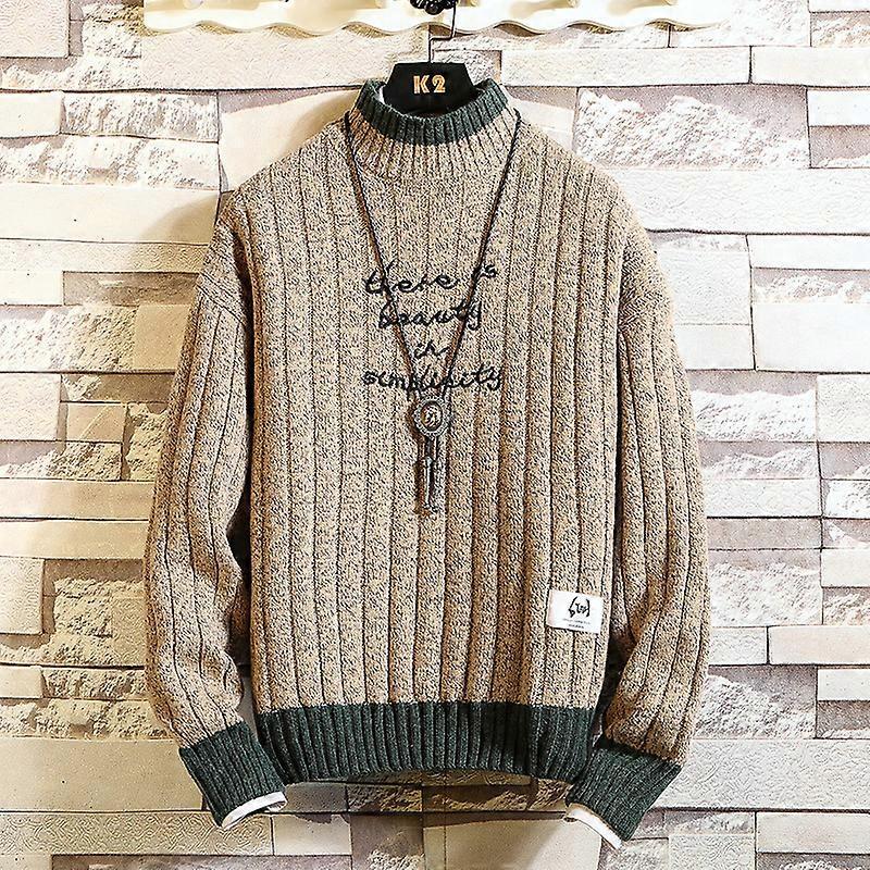 sweater New Winter Striped Turtleneck Sweater
