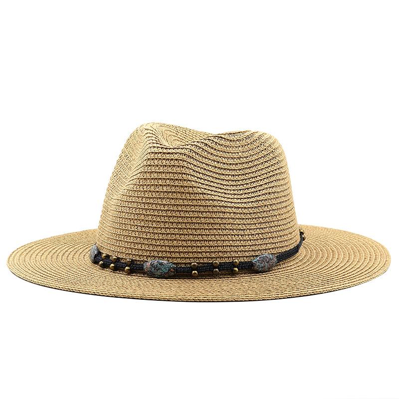European and American straw hat dame top hat men's and women's spring and summer straw fashion sun protection sun hat